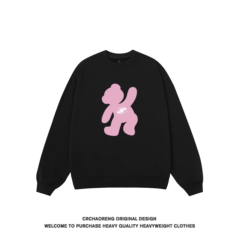 We11done Konne Retro Crew Neck Sweatshirt Men Trend Brand Fleece Pullover