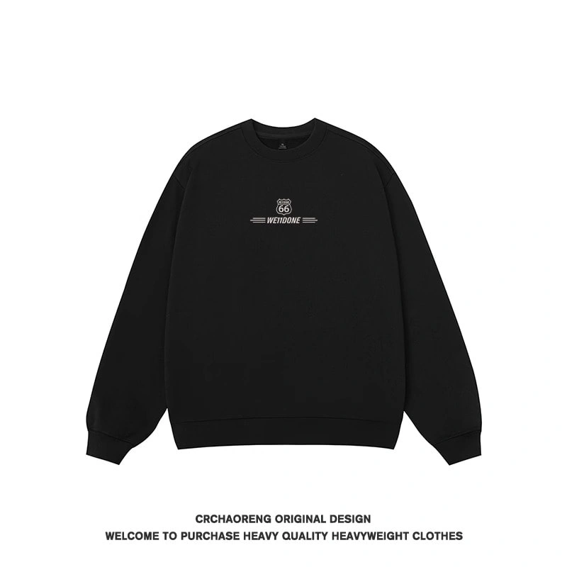 We11done Konne Retro High Street Top Men Trend Brand Fashion New Loose Crew Neck Sweatshirt