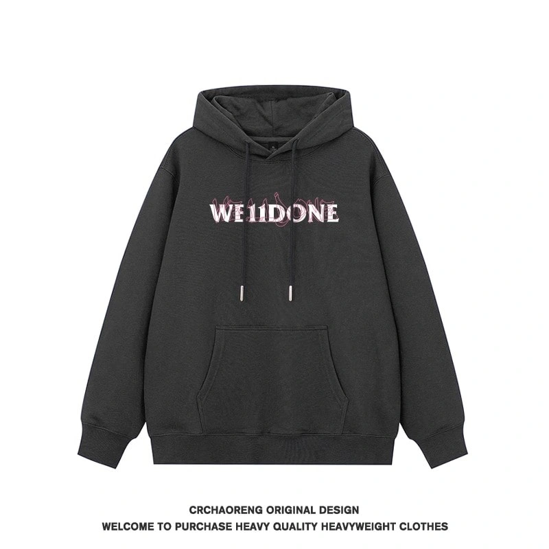 We11done Konne Retro Hoodie Men 2024 New Pure Cottonweight Jacket Trend Style 3