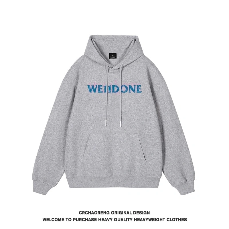 We11done Konne Retro Hoodie Men 2024 New Pure Cottonweight Jacket Trend Style 4