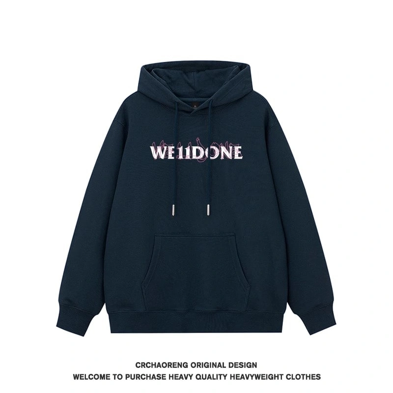 We11done Konne Retro Hoodie Men 2024 New Pure Cottonweight Jacket Trend Style 5