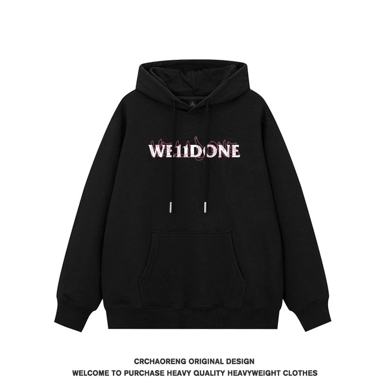 We11done Konne Retro Hoodie Men 2024 New Pure Cottonweight Jacket Trend