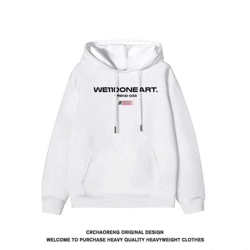 We11done Konne Retro Hoodie Men Pure Cottonweight Versatile Loose Casual Jacket Style 3