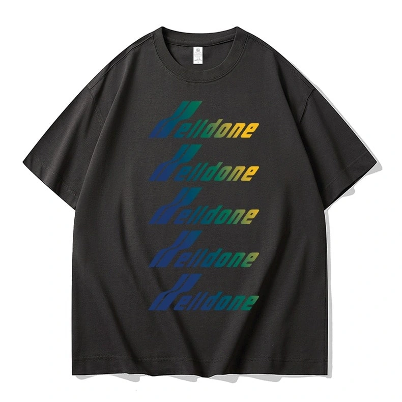 We11done Konne Retro Niche Short Sleeve T-Shirt Men Casual Loose Versatile Top Style 2