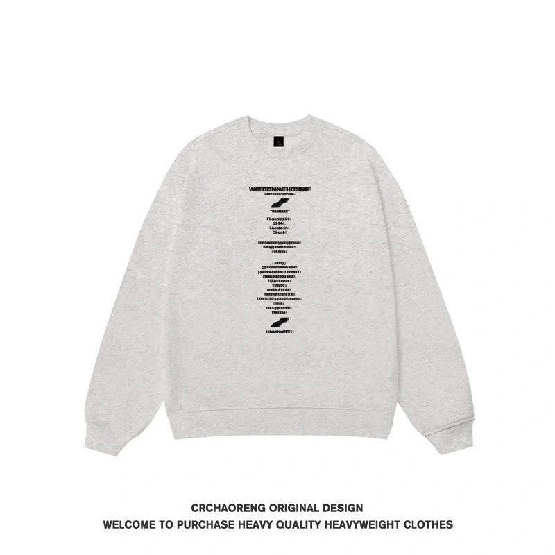 We11done Konne Retro Pure Cottonweight Crew Neck Sweatshirt Men Loose High Street Inner Long Sleeve Top Style 4