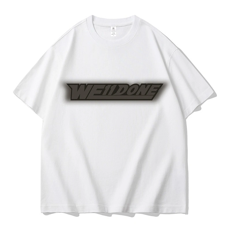 We11done Konne Retro Short Sleeve T-Shirt Men Niche Loose Trend Pure Cotton Half Sleeve Top Style 1