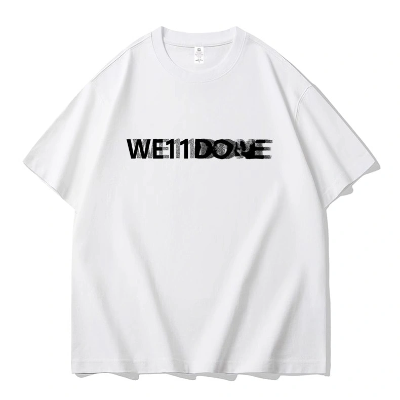We11done Konne Short Sleeve T-Shirt Men Casual Loose Pure Cotton Trend Crew Neck Half Sleeve Top Style 3