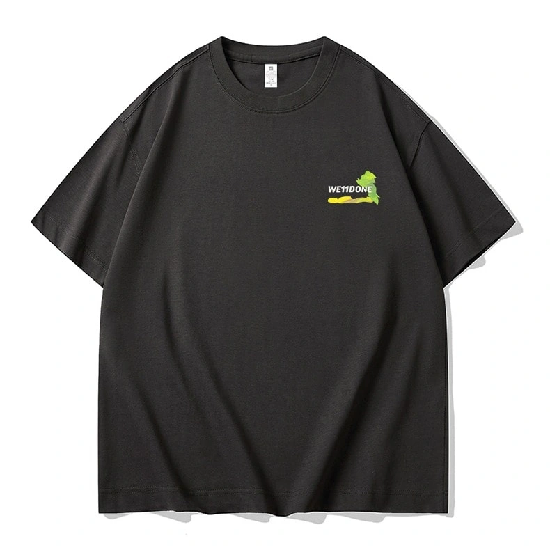 We11done Konne Short Sleeve T-Shirt Men Loose Half Sleeve Pure Cotton Trend Crew Neck Top Style 1