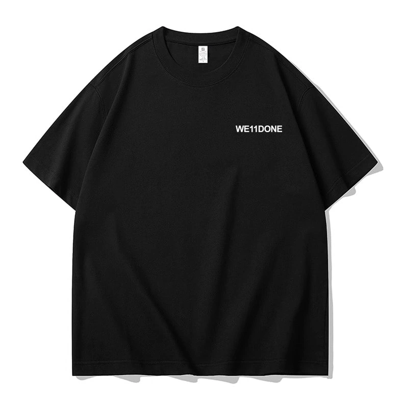 We11done Konne Short Sleeve T-Shirt Men New Loose Large Size Half Sleeve Pure Cotton Trend Brand Top