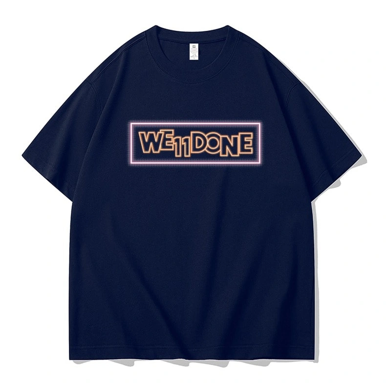 We11done Konne Short Sleeve T-Shirt Men Retro Niche Loose Pure Cotton Trend Crew Neck Tee Style 4