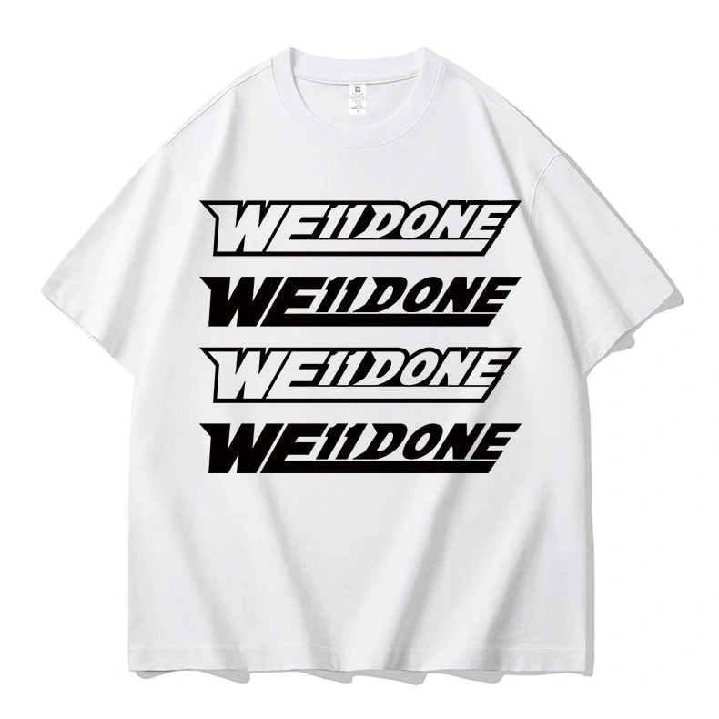 We11done Konne Short Sleeve T-Shirt Men Retro Niche Loose Pure Cotton Trend Tee Top Style 1
