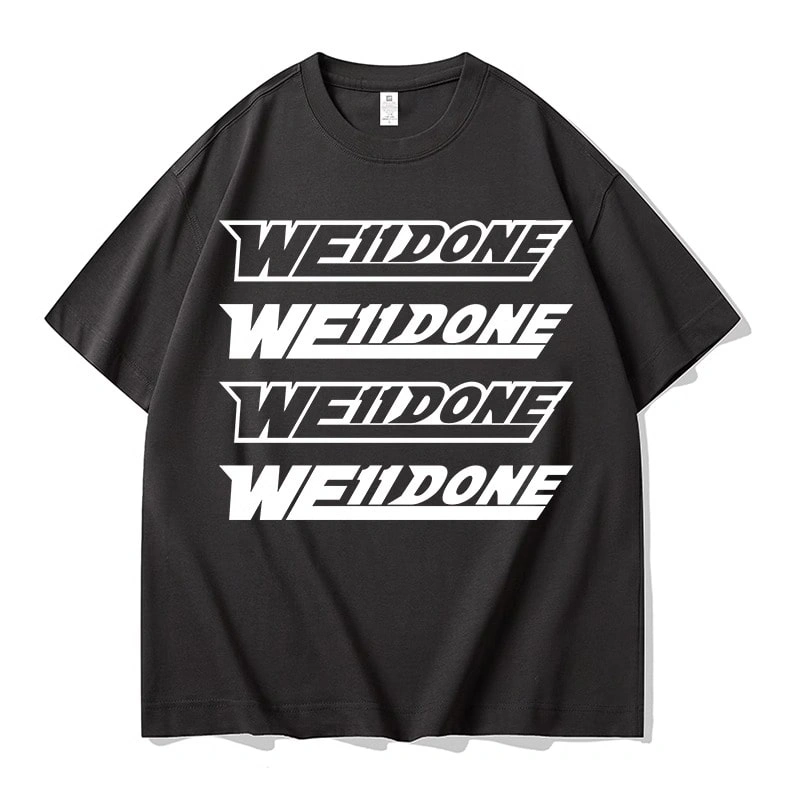 We11done Konne Short Sleeve T-Shirt Men Retro Niche Loose Pure Cotton Trend Tee Top Style 2