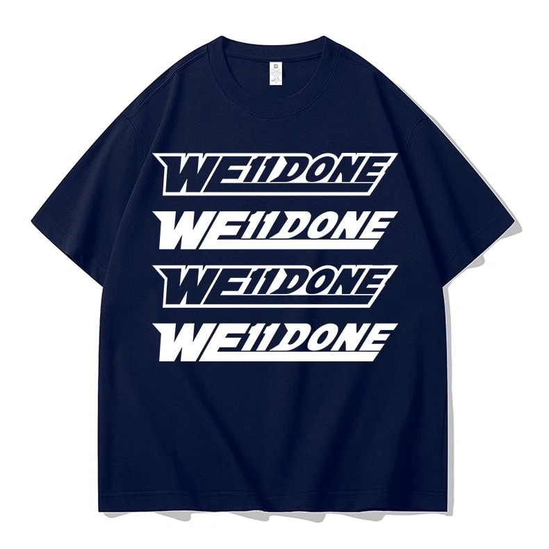 We11done Konne Short Sleeve T-Shirt Men Retro Niche Loose Pure Cotton Trend Tee Top Style 4