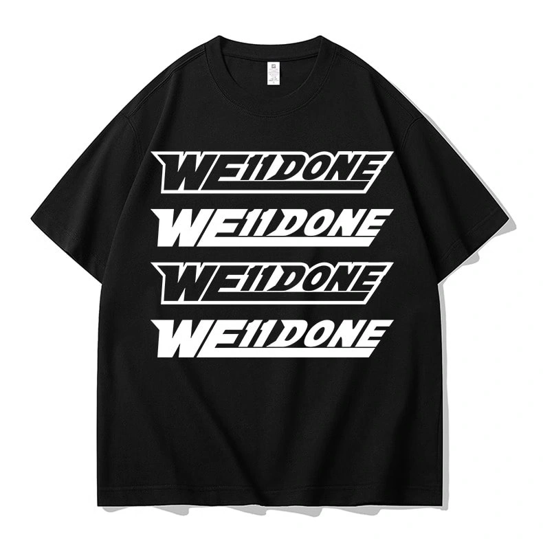 We11done Konne Short Sleeve T-Shirt Men Retro Niche Loose Pure Cotton Trend Tee Top