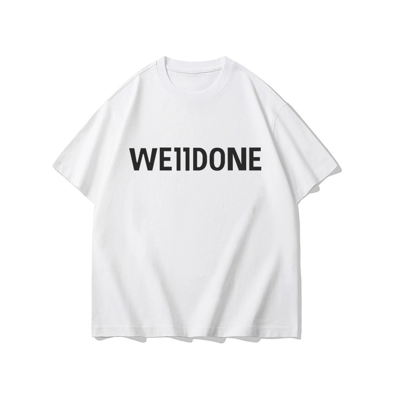 We11done Konne Short Sleeve T-Shirt Men Trend Brand Loose Print Pure Cotton High Street Niche Half Sleeve Top Style 1