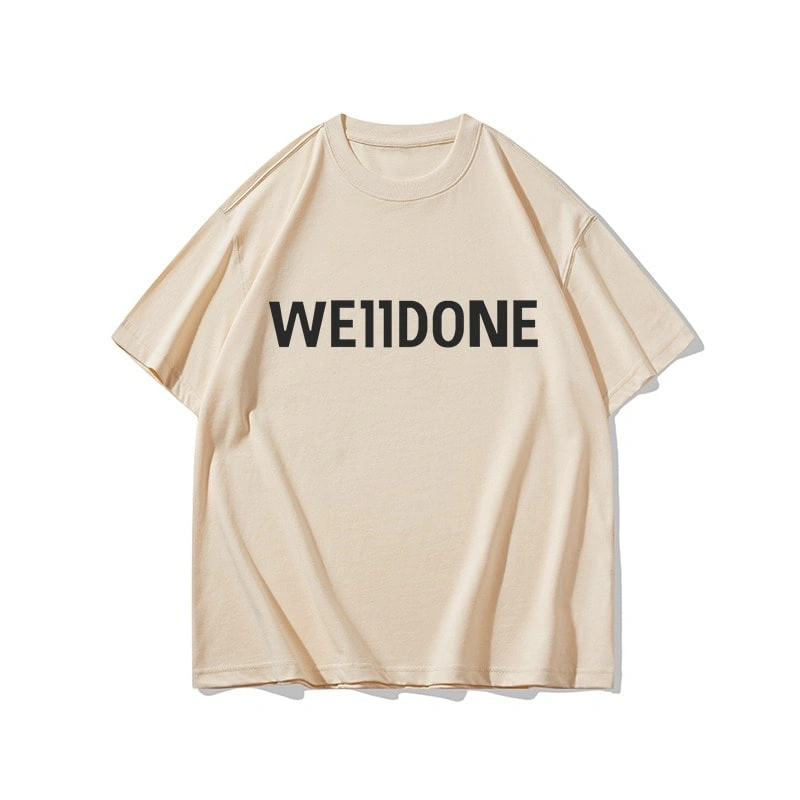 We11done Konne Short Sleeve T-Shirt Men Trend Brand Loose Print Pure Cotton High Street Niche Half Sleeve Top Style 3
