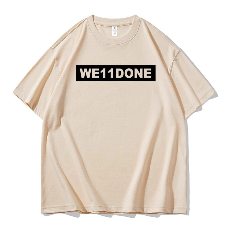 We11done Konne Simple VersatileShort Sleeve T-Shirt Men Letter Print Casual Top Style 3
