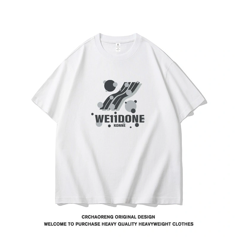 We11done Konne Simple VersatileShort Sleeve T-Shirt Men’s Pure Cotton Half Sleeve Top INS Style 3