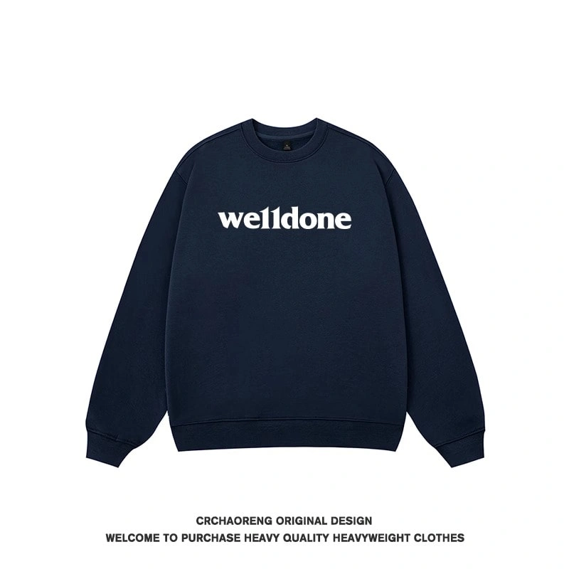 We11done Konne Stiff Crew Neck Sweatshirt Men Loose Casual Versatile Pure Cottonweight Trend Brand Top Style 1