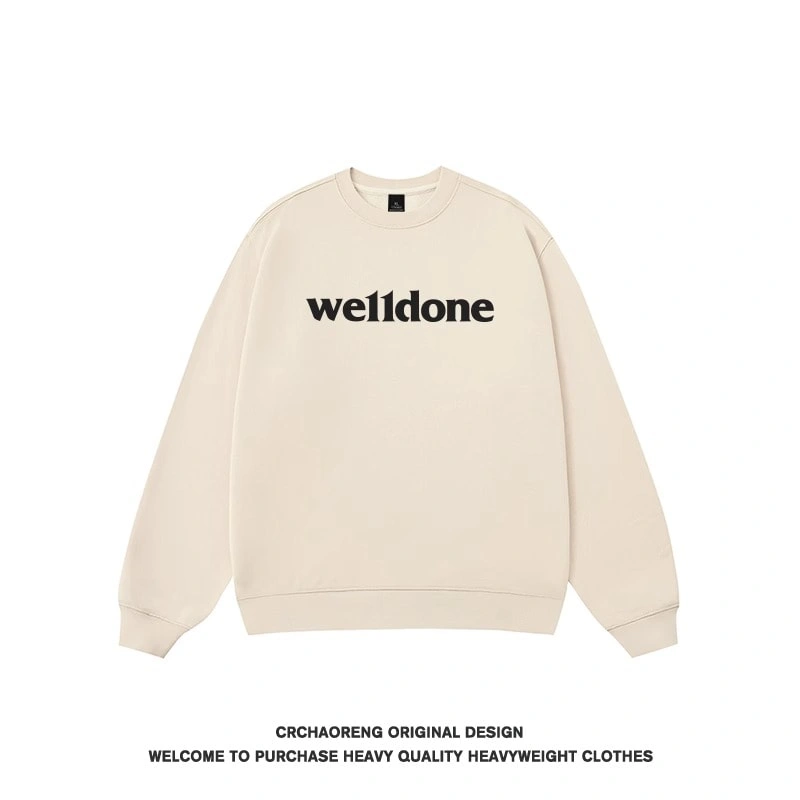 We11done Konne Stiff Crew Neck Sweatshirt Men Loose Casual Versatile Pure Cottonweight Trend Brand Top Style 5