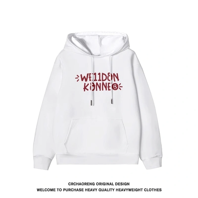 We11done Konne Stiff Hoodie Men Pure Cottonweight Retro Couple Jacket Trend Style 1