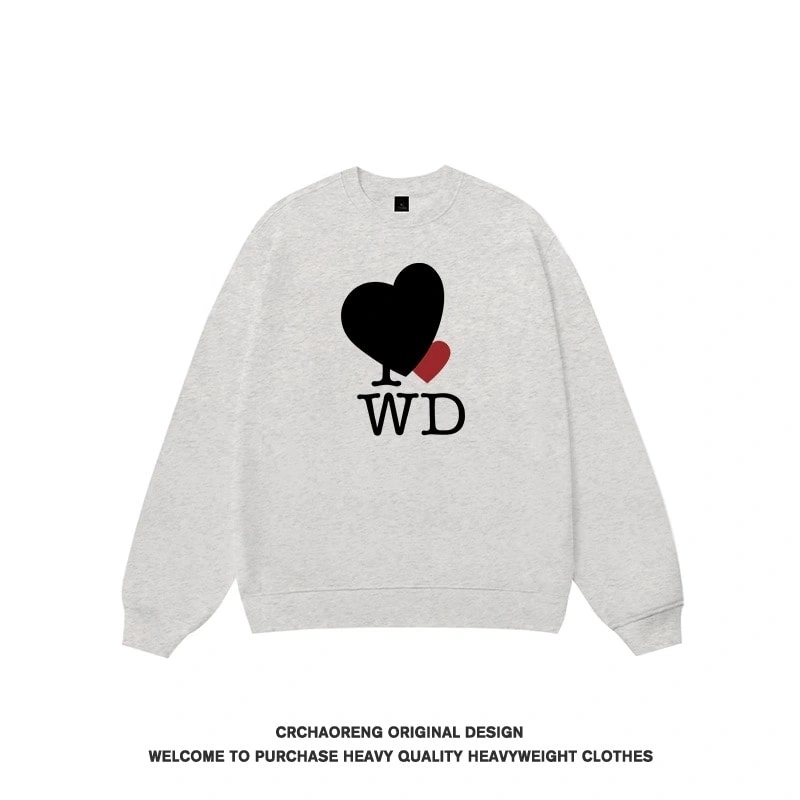 We11done Konne Stiff Retro Crew Neck Sweatshirt Men High Street Niche Loose Trend Brand Top Style 4