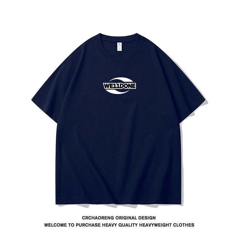 We11done Konne Street Retro High Street Short Sleeve T-Shirt Men Fashion Versatile Pure Cotton Half Sleeve Style 2