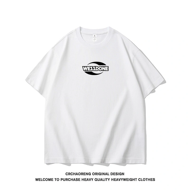 We11done Konne Street Retro High Street Short Sleeve T-Shirt Men Fashion Versatile Pure Cotton Half Sleeve Style 3