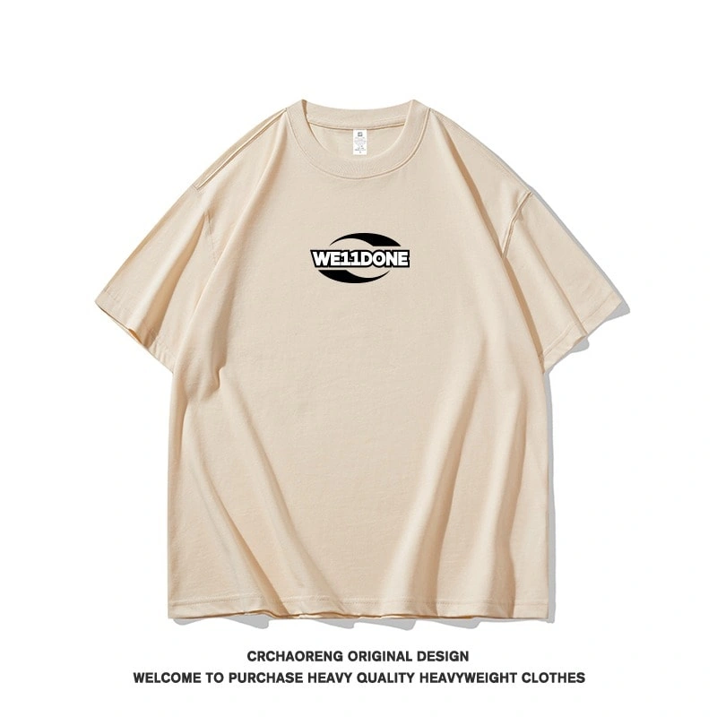 We11done Konne Street Retro High Street Short Sleeve T-Shirt Men Fashion Versatile Pure Cotton Half Sleeve Style 4