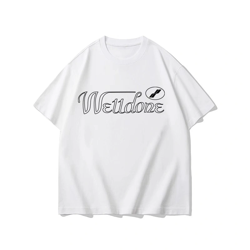 We11done Konne Street Retro Short Sleeve T-Shirt Men High end Pure Cotton Trend High Street Half Sleeve Top Style 1