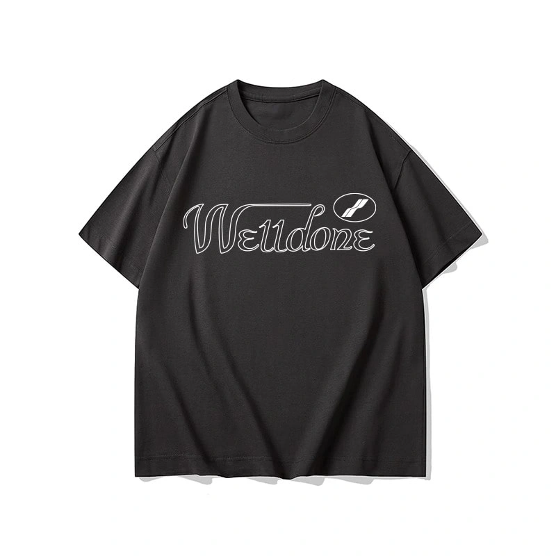 We11done Konne Street Retro Short Sleeve T-Shirt Men High end Pure Cotton Trend High Street Half Sleeve Top Style 2