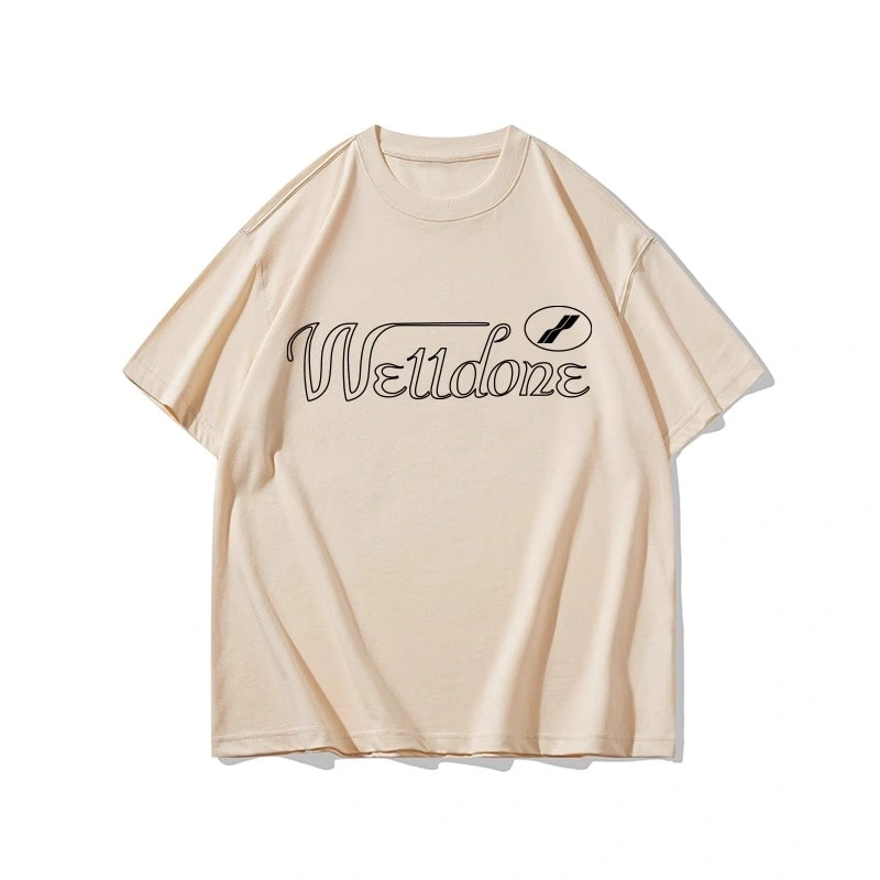 We11done Konne Street Retro Short Sleeve T-Shirt Men High end Pure Cotton Trend High Street Half Sleeve Top Style 3