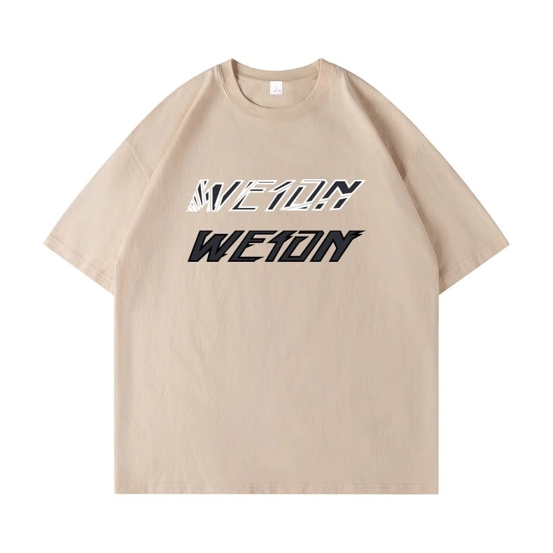 We11done Konne Street Retro Short Sleeve T-Shirt Men Loose Pure Cotton Trend Half Sleeve Top Style 3