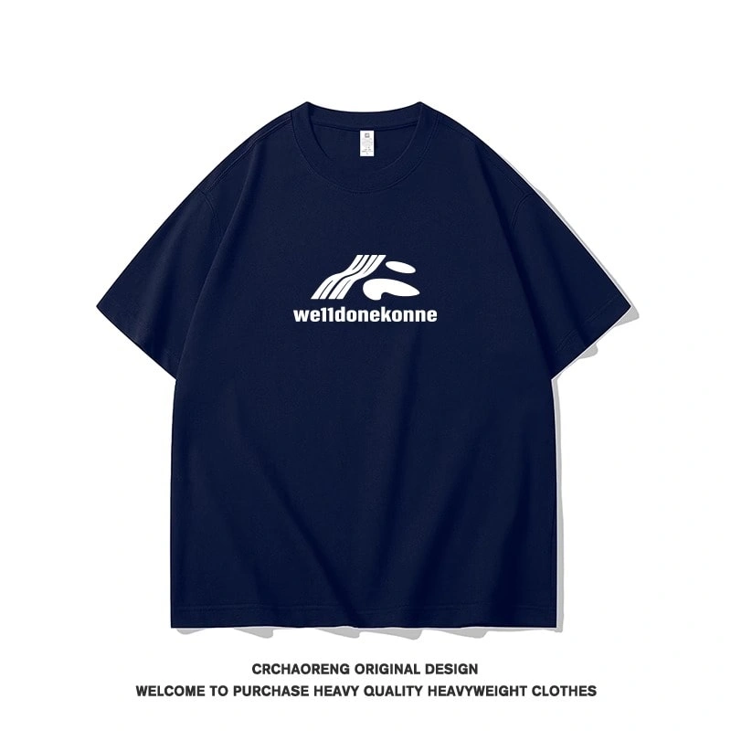 We11done Konne Street Simple Short Sleeve T-Shirt Men Crew Neck Casual Loose Top Style 2