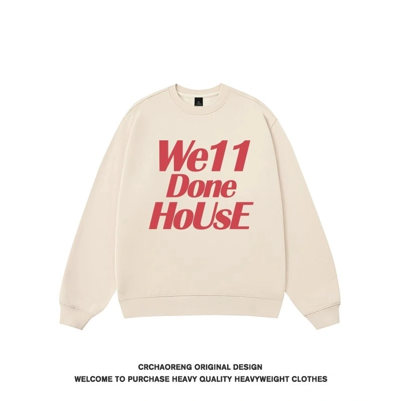 We11done Konne Trend Brand Crew Neck Sweatshirt Men Pure Cottonweight Loose Casual Top Male Style 6