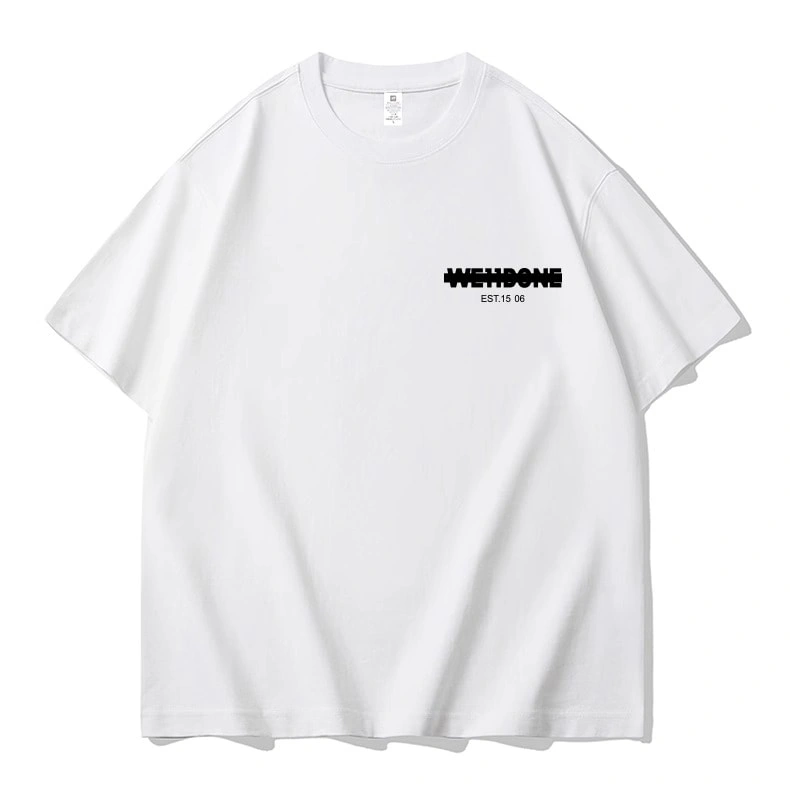 We11done Konne Trend Brand High Street Short Sleeve T-Shirt Men Pure Cotton Crew Neck Half Sleeve Top Style 1