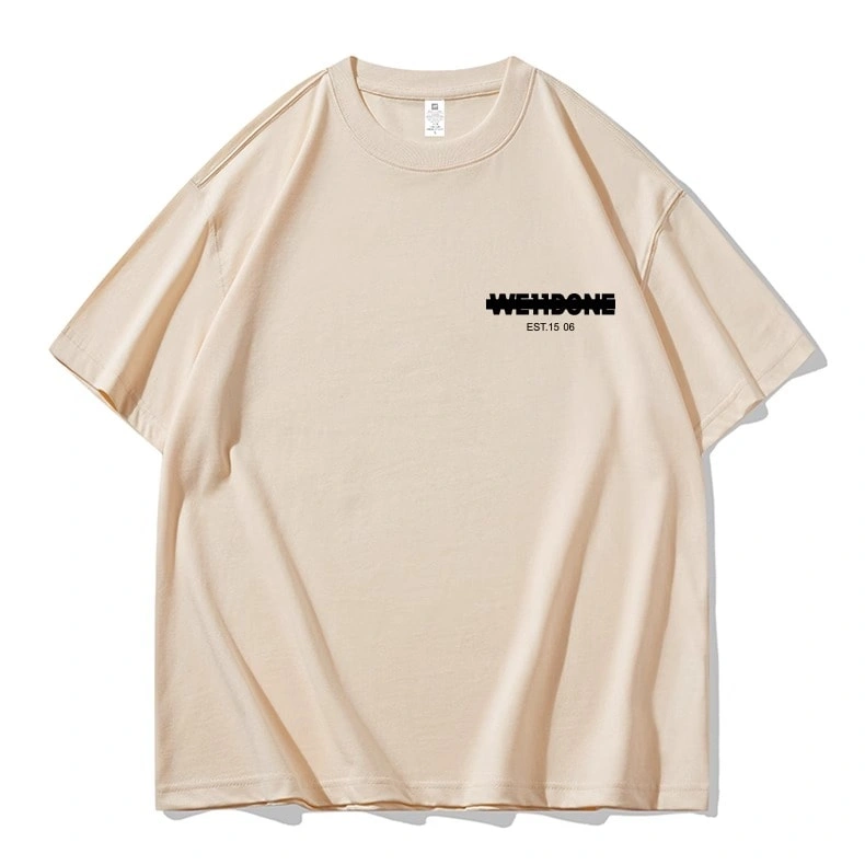 We11done Konne Trend Brand High Street Short Sleeve T-Shirt Men Pure Cotton Crew Neck Half Sleeve Top Style 3