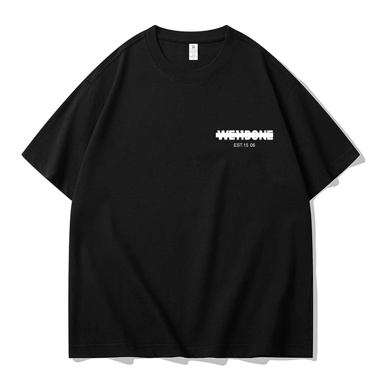 We11done Konne Trend Brand High Street Short Sleeve T-Shirt Men Pure Cotton Crew Neck Half Sleeve Top