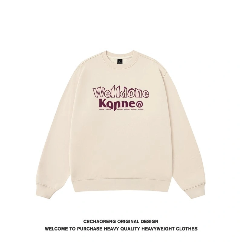 We11done Konne Trend Brand Retro Crew Neck Sweatshirt Men Pure Cottonweight Loose Versatile Top Style 2