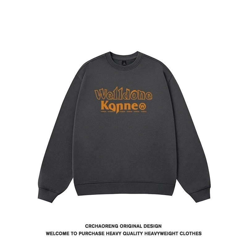 We11done Konne Trend Brand Retro Crew Neck Sweatshirt Men Pure Cottonweight Loose Versatile Top Style 3