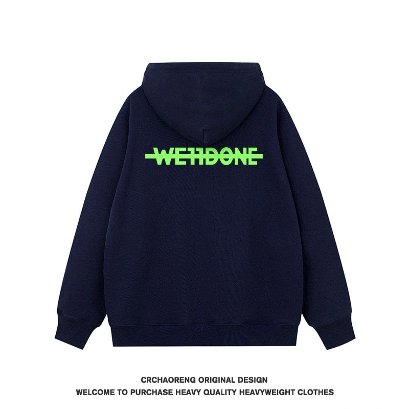 We11done Konne Trend Printed Retro Hoodie Men’s Street Oversize Hooded Jacket Style 1