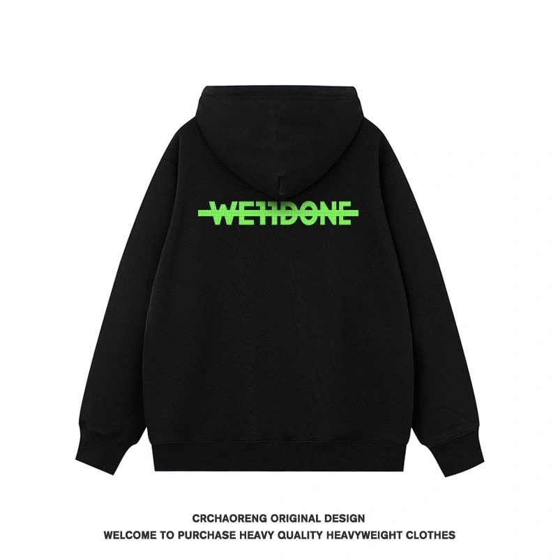 We11done Konne Trend Printed Retro Hoodie Men’s Street Oversize Hooded Jacket