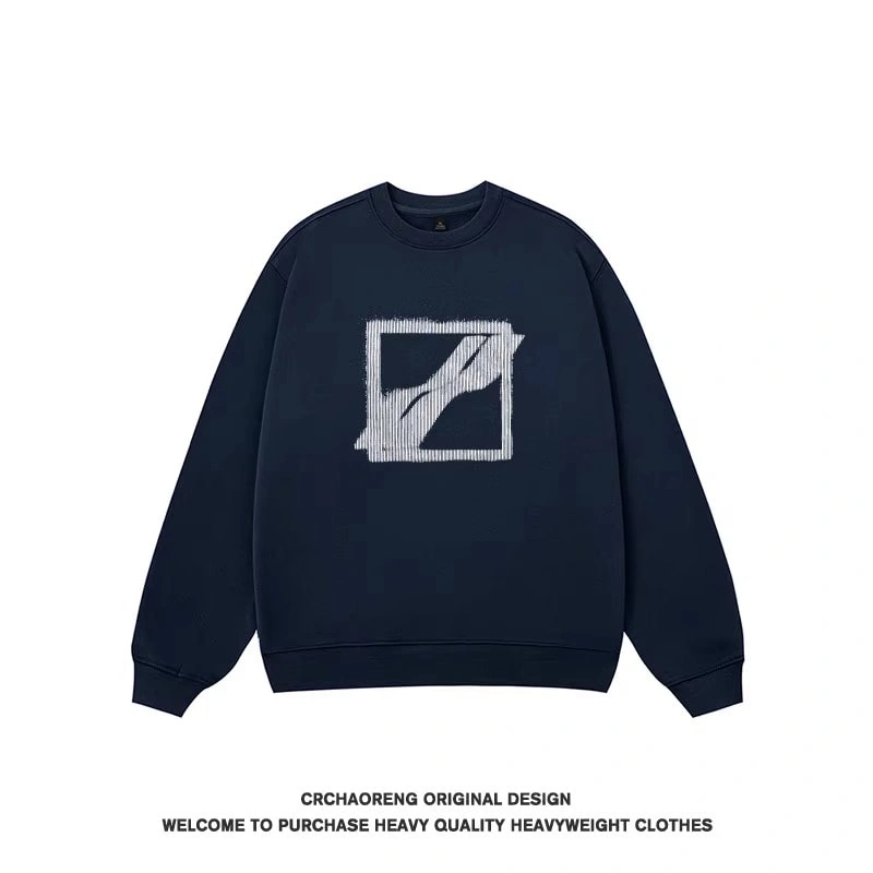 We11done Konne Unique Trend Brand Fleece No Hood Pullover Shirt Stiff Crew Neck Sweatshirt Men Style 1