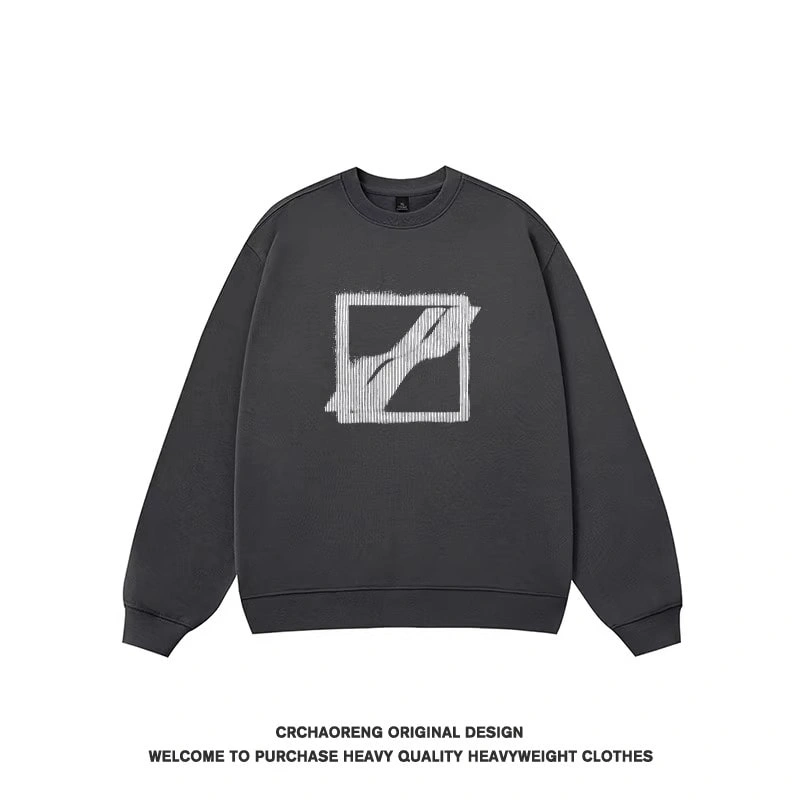 We11done Konne Unique Trend Brand Fleece No Hood Pullover Shirt Stiff Crew Neck Sweatshirt Men Style 2