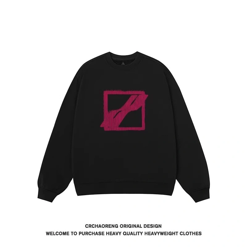 We11done Konne Unique Trend Brand Fleece No Hood Pullover Shirt Stiff Crew Neck Sweatshirt Men