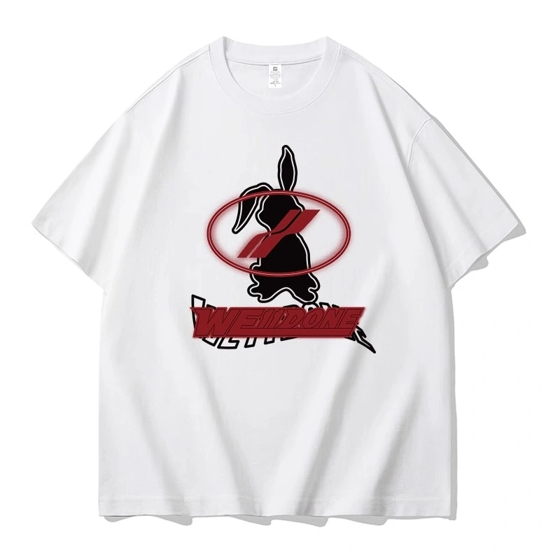 We11done KonneCasual Loose Half Sleeve Top Pure Cotton Short Sleeve T-Shirt Men Style 1