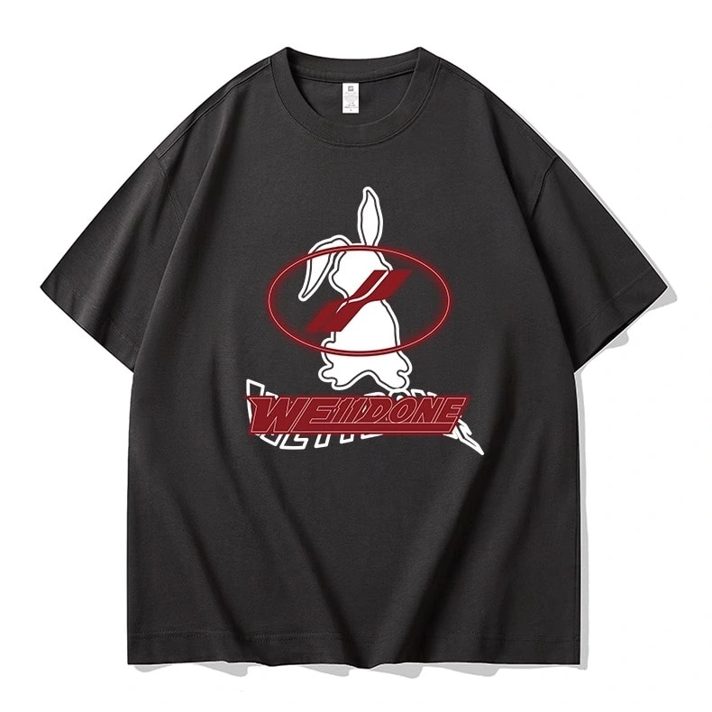 We11done KonneCasual Loose Half Sleeve Top Pure Cotton Short Sleeve T-Shirt Men Style 2