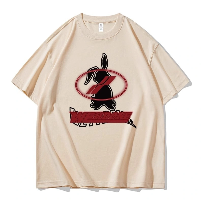 We11done KonneCasual Loose Half Sleeve Top Pure Cotton Short Sleeve T-Shirt Men Style 3