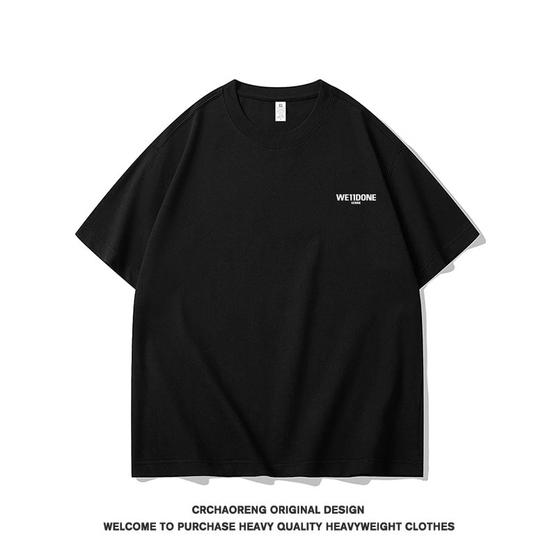 We11done KonneFashion Short Sleeve T-Shirt Men Couple Version New Half Sleeve Top INS