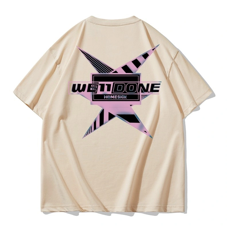 We11done KonneShort Sleeve T-Shirt Men Loose Pure Cotton Trend Crew Neck Top Style 3